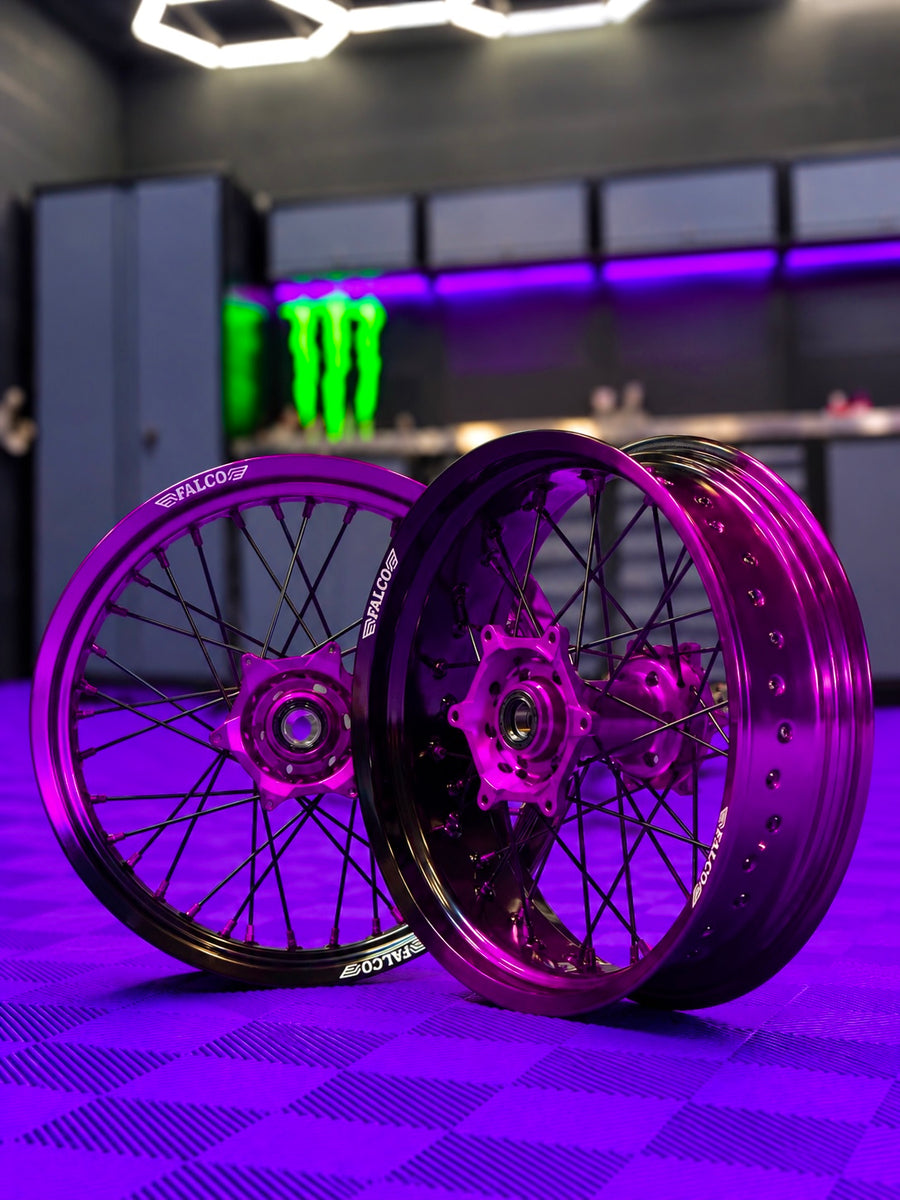 Jantes Supermotard bicolore dégradé 24H FALCO® compatibles KTM