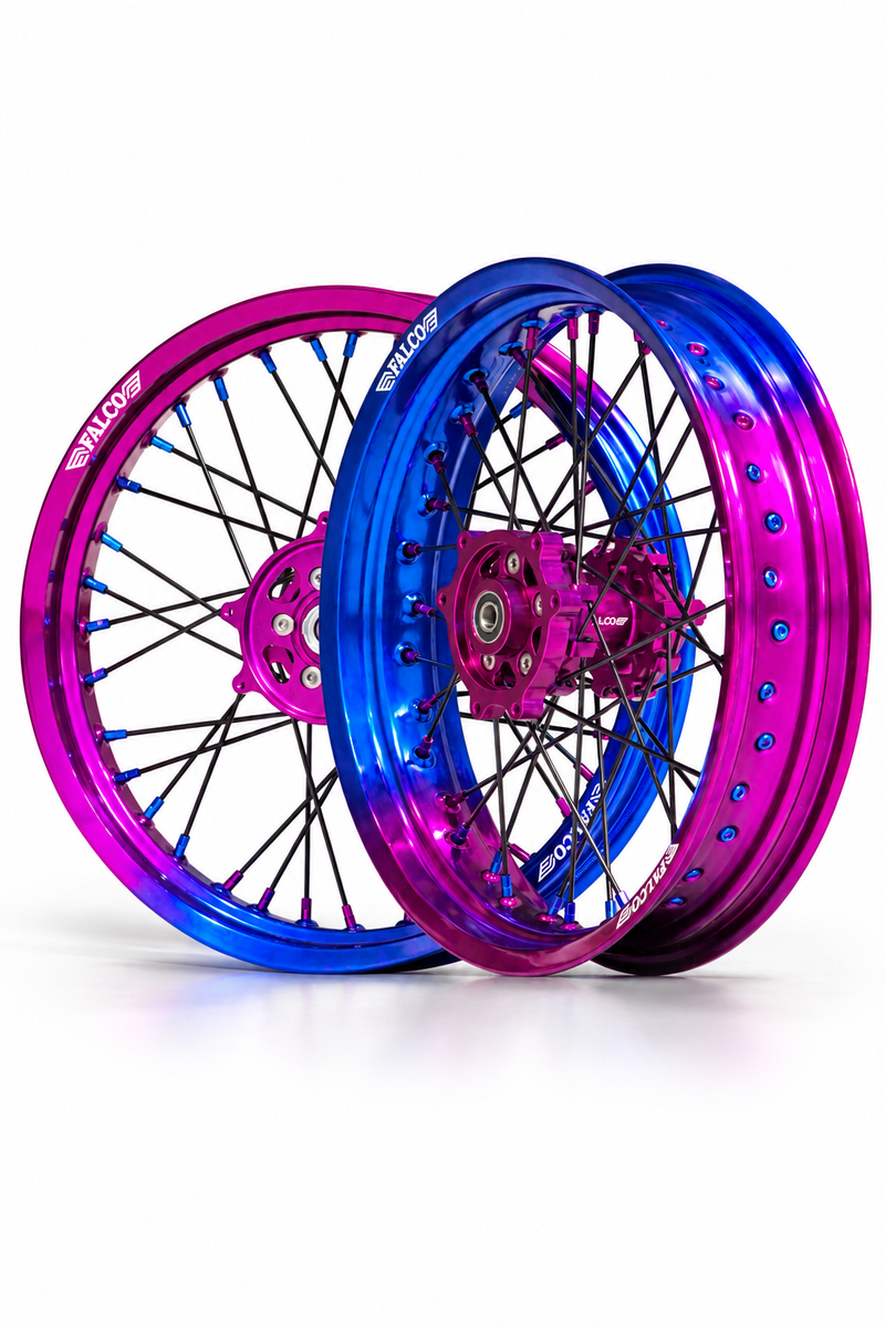 Jantes Bicolore dégrade 50cc Supermotard FALCO® 100% Personnalisables