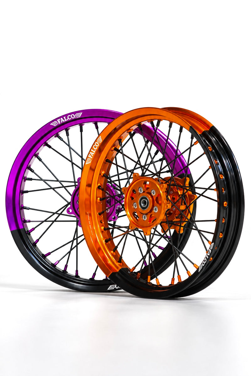 Jantes Bicolore 50cc Supermotard FALCO® 100% Personnalisables
