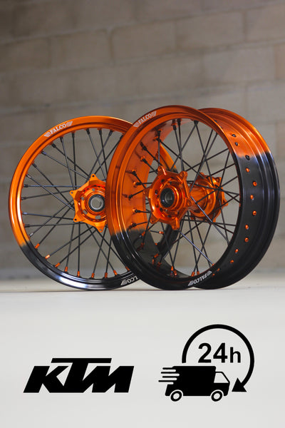 Jantes Supermotard bicolore 24H FALCO® compatibles KTM